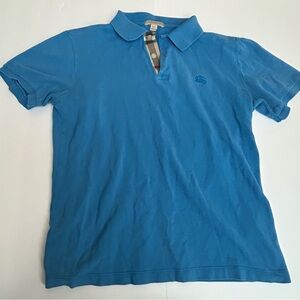 Burberry Collar Short Sleeve Shirt For Boys, Size Medium